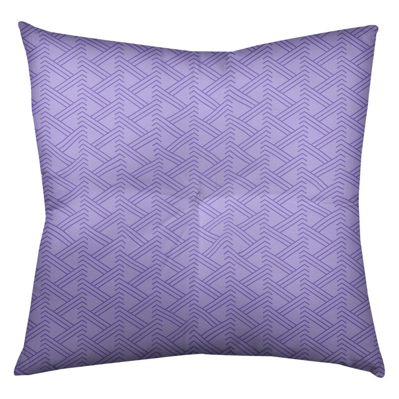 Coussin de sol zig zag classique, 26 po x 26 po, Mauve clair