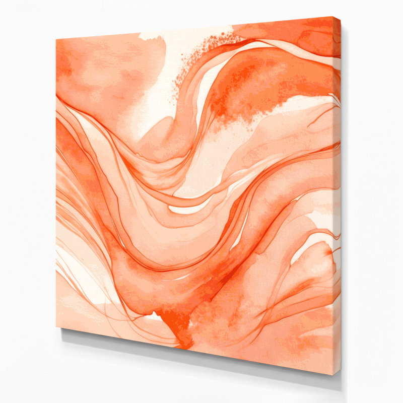 Aquarelle abstraite, art mural sur toile beige