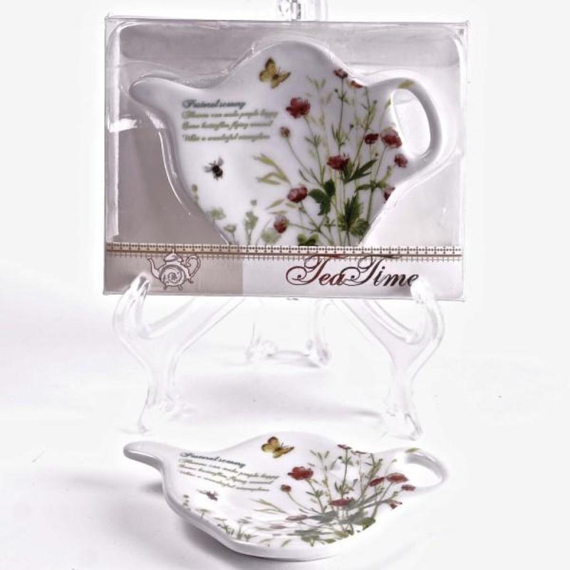 Porte-sachets en porcelaine, fleurs de champ, ensemble de 2
