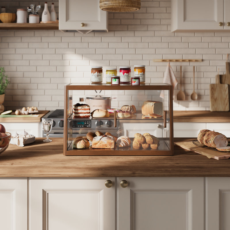 Caisse de rangement en bois massif Farmhouse, Brun