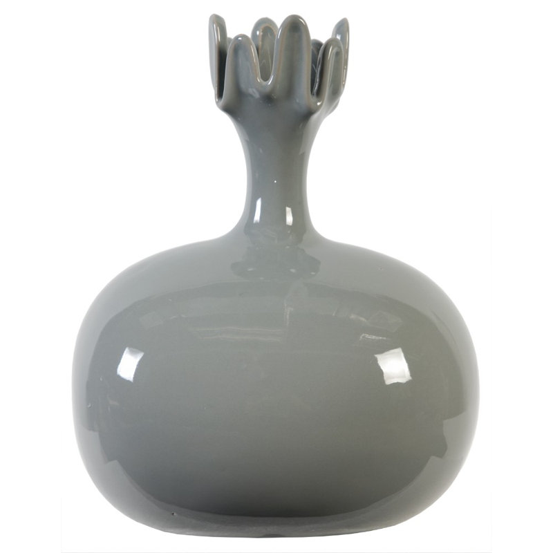 Vase de table en céramique Hollier, Gris