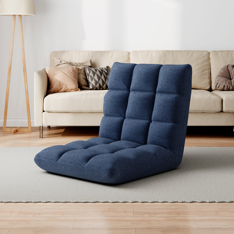 57cm Upholstered Futon, Blue