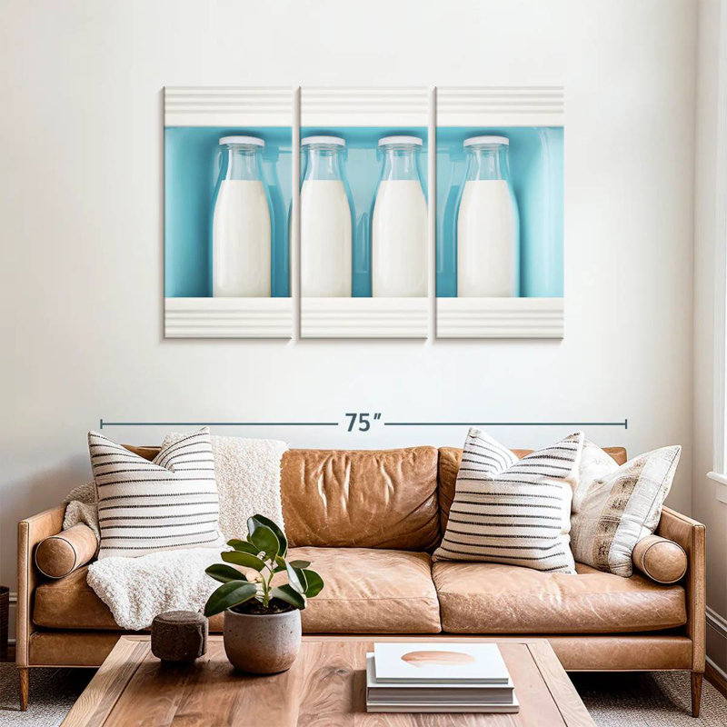 Yarlin Fridge Milk Bottles, 36" H x 57" W