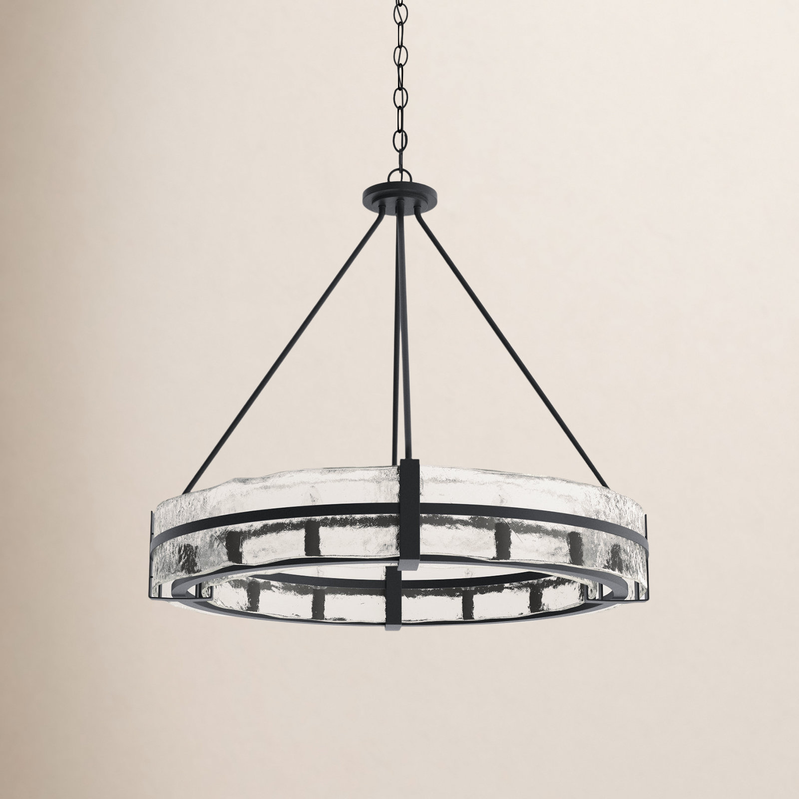 Brisa Dimmable Drum Chandelier, 12 Light Pendant