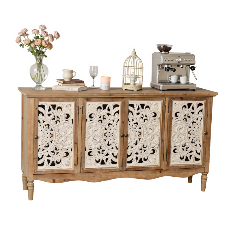 Armoire Torage, Buffet, Buffet, Crédence, Avec tablettes réglables, Pour le salon, Entrée