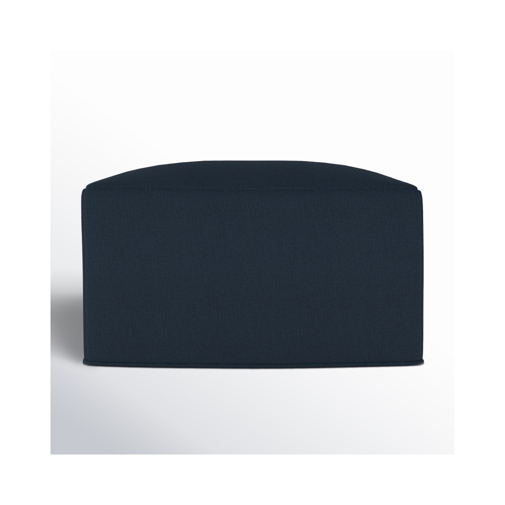 Praia Sunbrella Outdoor Ottoman, Canvas Navy Sunbrella® Canvas