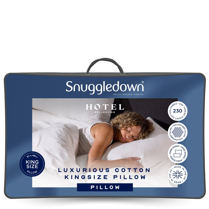 Hotel Luxury Cotton Quilted Kingsize Firm Pillow