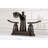 Kingston Brass Jamestown Two-Handle 3-Hole Deck Mount 4" Centerset Bathroom Faucet with Plastic Pop-Up