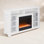 Timmons Crystal Bead Electric Fireplace