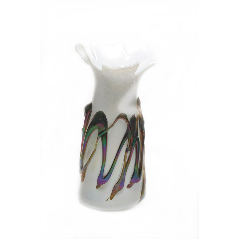 Versailles European Art Glass Vase Opal