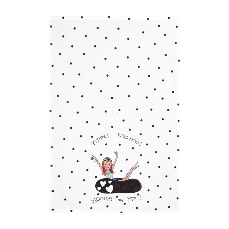 Hooray You Printed 100% Cotton Flour Sack Dishtowel