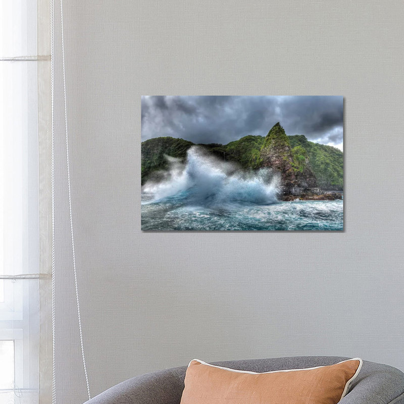 Jurassic Rock, Rugged Coastline Of North East Shoreline Of Maui, Hawaii by Stuart Westmorland - Gallery-Wrapped Canvas Giclée on Canvas