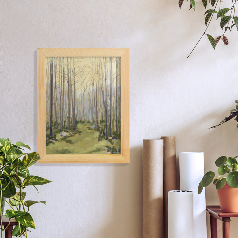 «Delicate Forest I», reproduction de cadre photo simple, H 11 po x l 9 po x P 1 po, Naturel