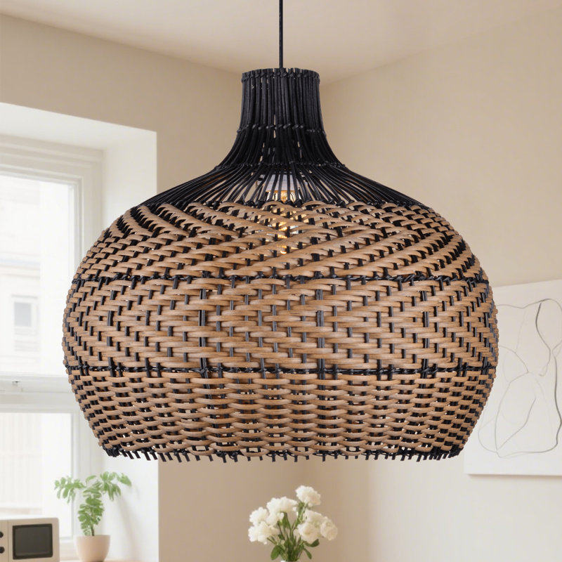 Wunder 1 - Light Natural Dome Pendant, 23.62" H x 23.62" W x 23.62" D