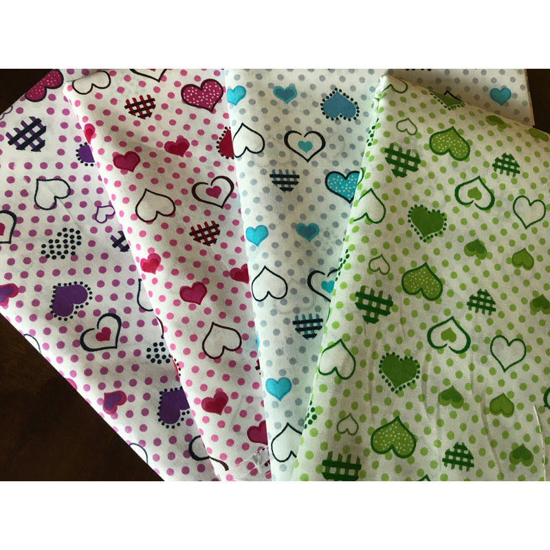 Hearts And Dots Print Tablecloths, Red, 72" Rectangle