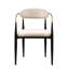 Contemporary 5pc Dining : Black Sintered Stone Table And Taupe Upholstered Seating Group Modern With Chairs For 4-422805781-422805802
