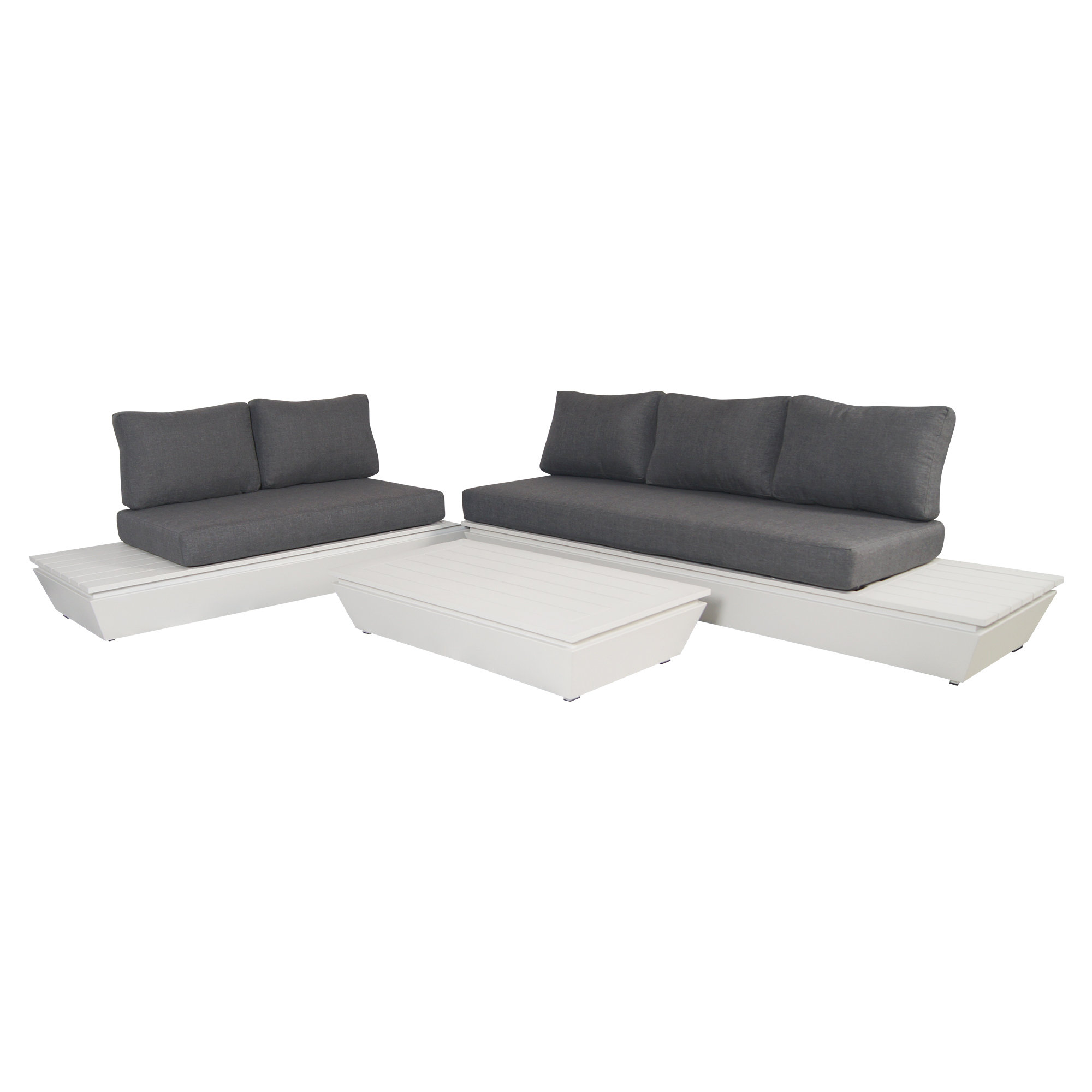 Raymond 5 - Person Patio Conversation Set with Cushions, White