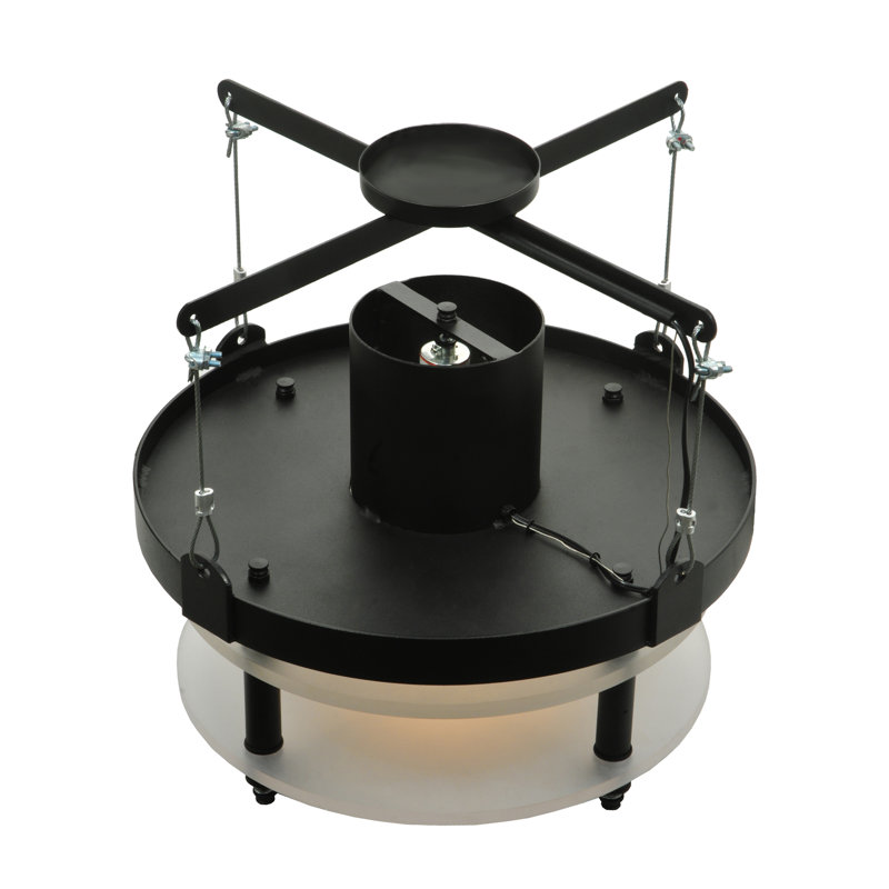 Atlantis 18" Black and Brass LED Pendant Light