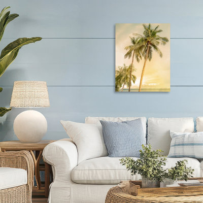 Toile Sunrise Palm Trees, design par Mike Calascibetta