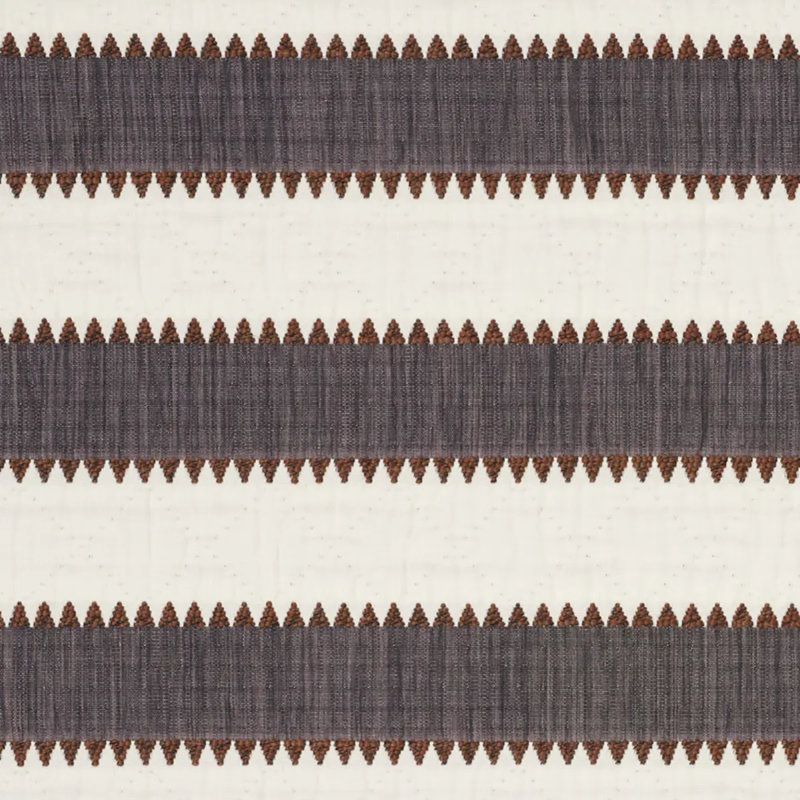 Isolde Stripe Matelassé Fabric, Cinder