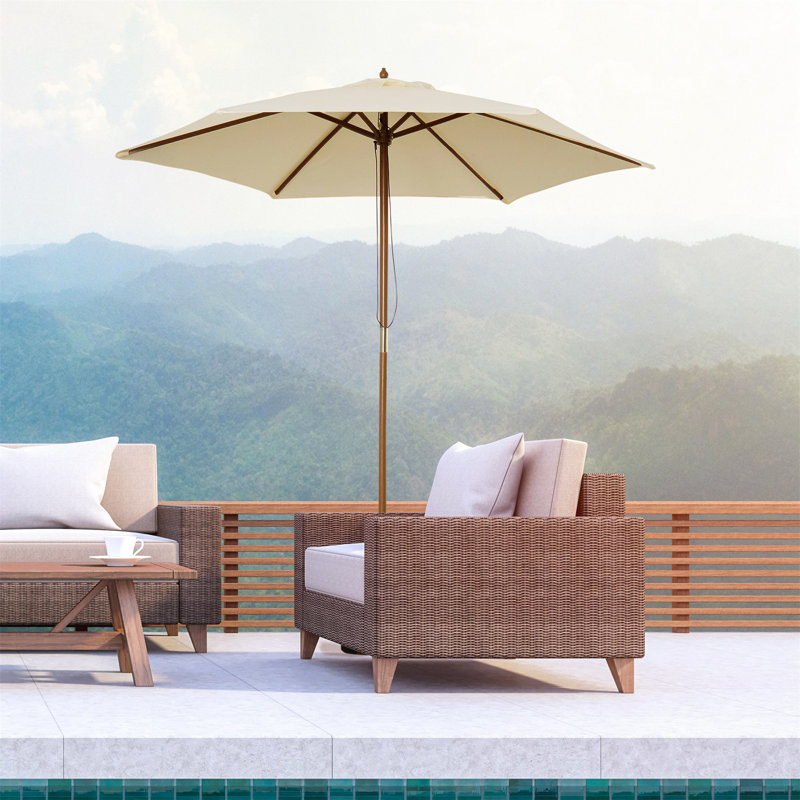 Brenlee 250cm Market Parasol, Beige