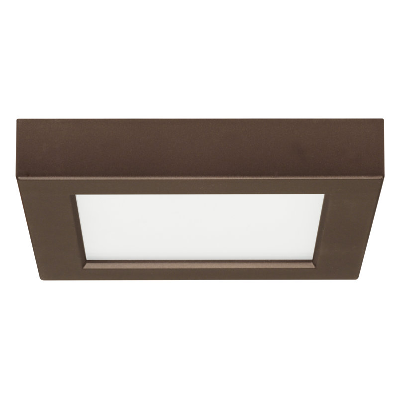 Longworth LED Flush Mount, Square 1" H x 5" W x 5" D, Brushed Nickel