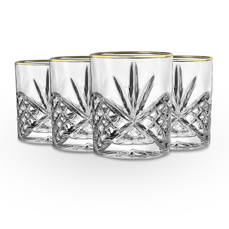 Dublin Crystal Whiskey Glass 11oz, Gold