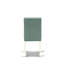 L'ensemble de table de salle à manger 3 pièces contient une table ronde et 2 chaises de salle à manger modernes en polyester vert avec dossier élégant - Blanc lin-668743922-668743932-668743929
