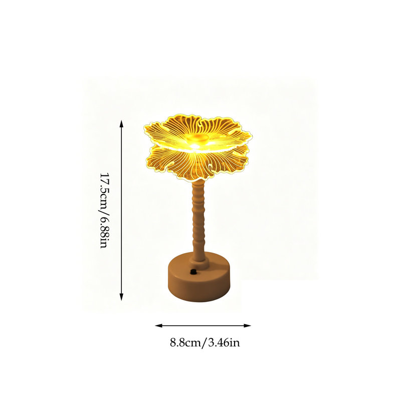 Lampe de chevet à DEL en acrylique, A