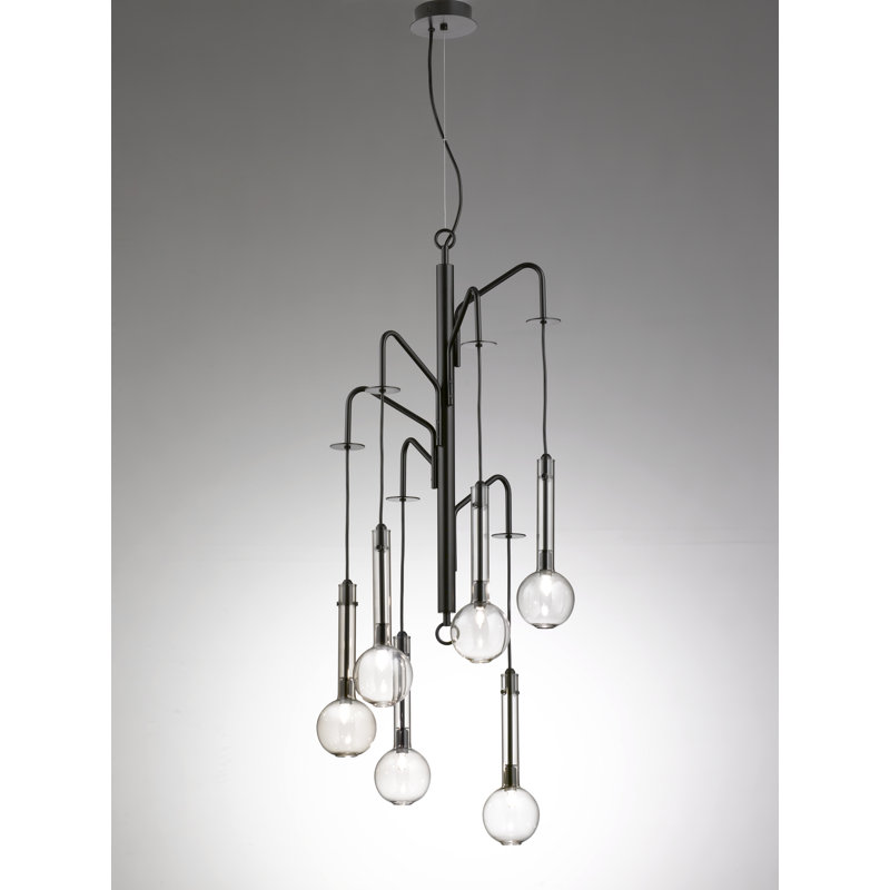 Ampolla 6 - Light Unique/Statement Pendant, Black