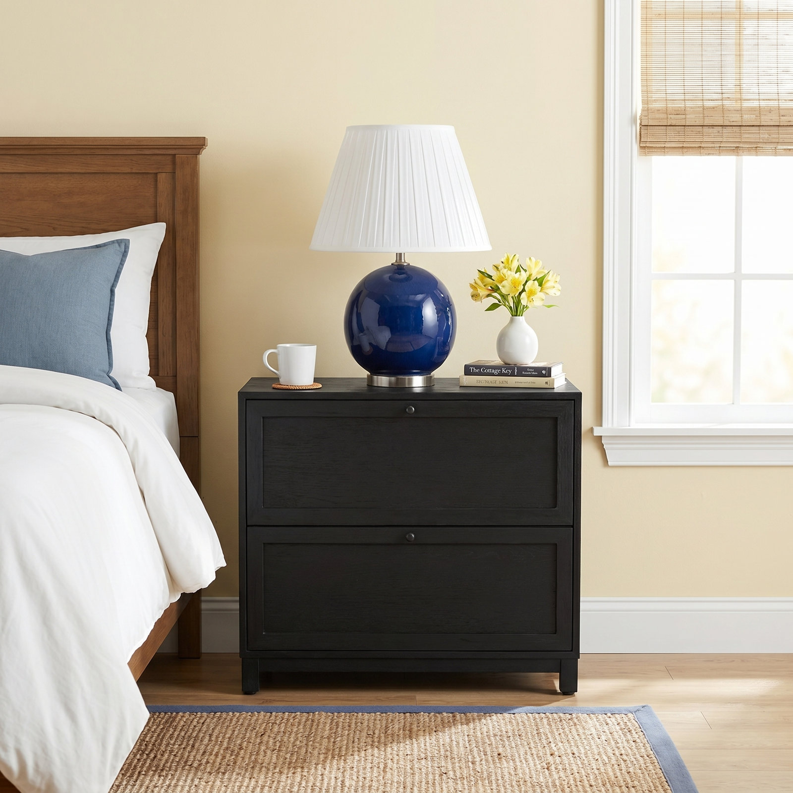 Sonata 2 - Drawer Nightstand, Drifted Matte Black