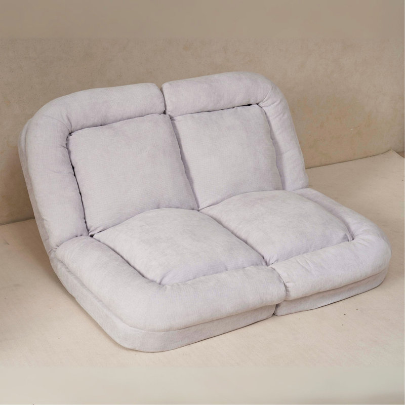 Canapé-lit convertible double escamotable, Tissu blanc