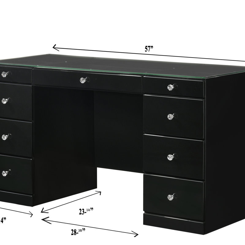 Ensemble de meuble-lavabo 2 pièces 2 pièces, Noir
