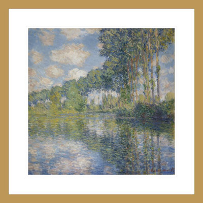 Poplars on the Epte by Claude Monet -Framed Giclee Print