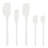 Flex-Core All Silicone Assorted Spatulas - set of 5 White