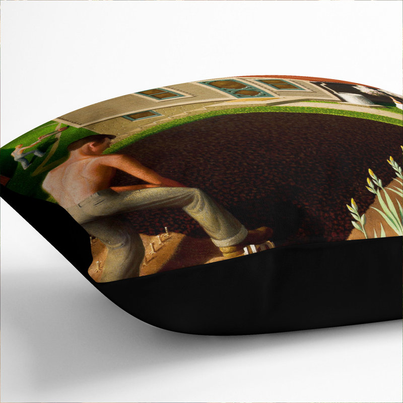 Spring in Town Scatter Cushion, 40cm H x 40cm W x 15cm D, Black