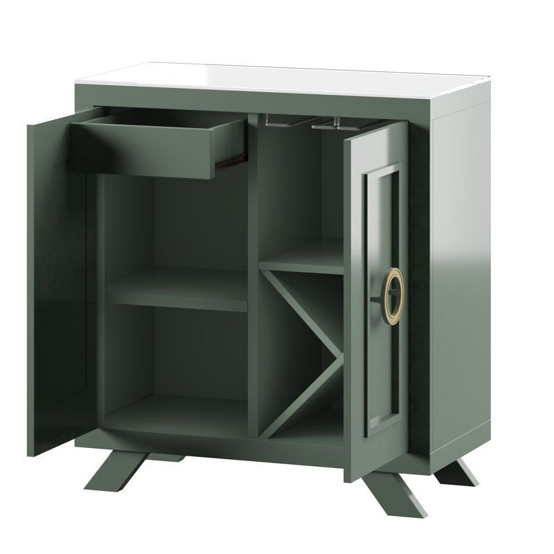Carville 31.5'' Bar Cabinet, Kale