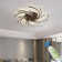 Led Ceiling Light 2042K-5 102 Cm, 200W With Remote Control Light Color/ Brightness Adjustable Dimmable Acrylic Shade Coffee Color Painted Metal Frame Ceiling Lamp Light Fixture Lamp A+