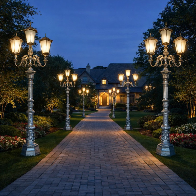 Lampadaire en aluminium Bridgeton Moore