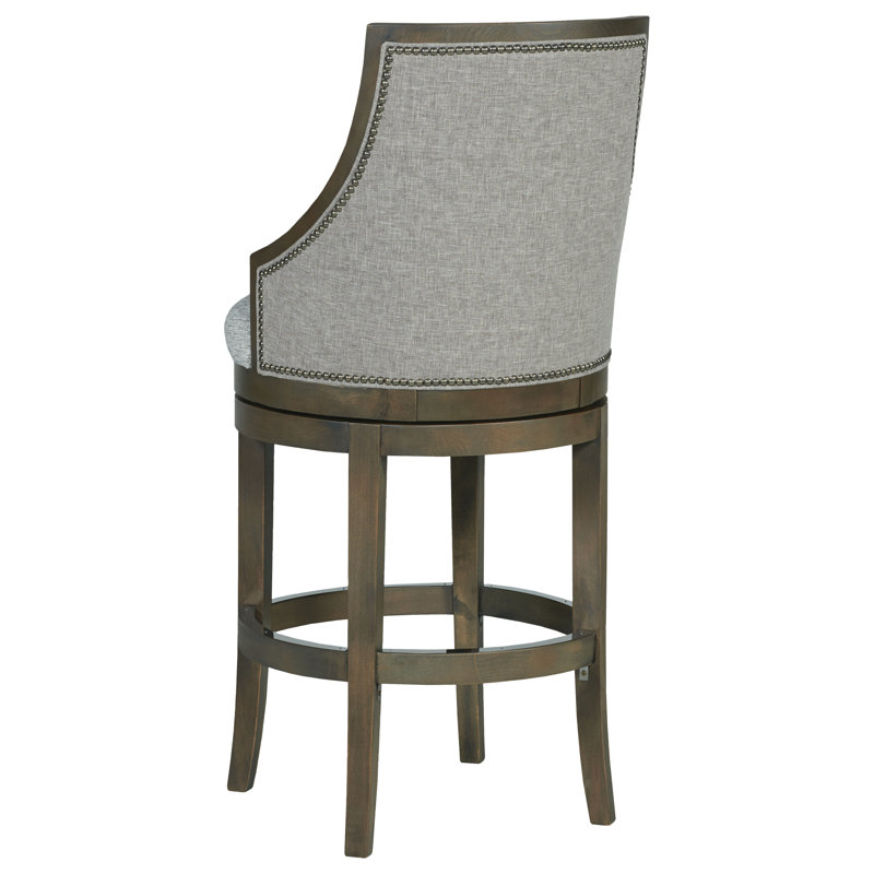 Tabouret de bar 30 po Robroy, Espresso, Paille 3162, Small Nickel