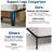 Upholstered Bed Frame with Charging Station and Storage Headboard-204282728-204282726
