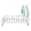Lit en forme de maison avec tablette de tête de lit, structure en bois-68548557