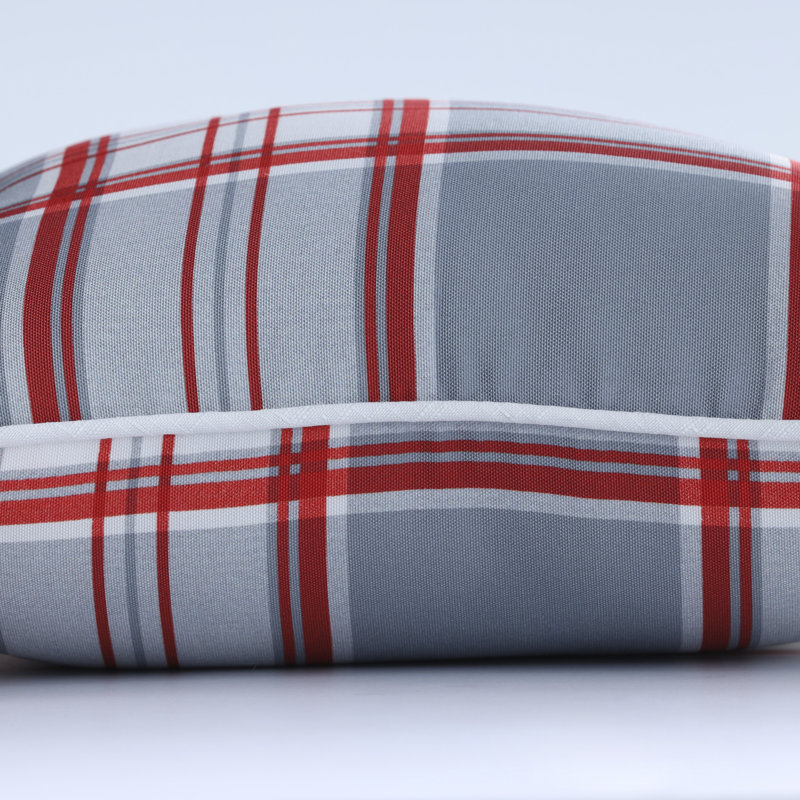 Plaid Outdoor Throw Pillow