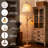 62" Rustic Farmhouse Tree Trunk Floor Lamp with Woven Night Light, 4-Way Rotary Switch for Living Room Bedroom Study, Bulbs Included