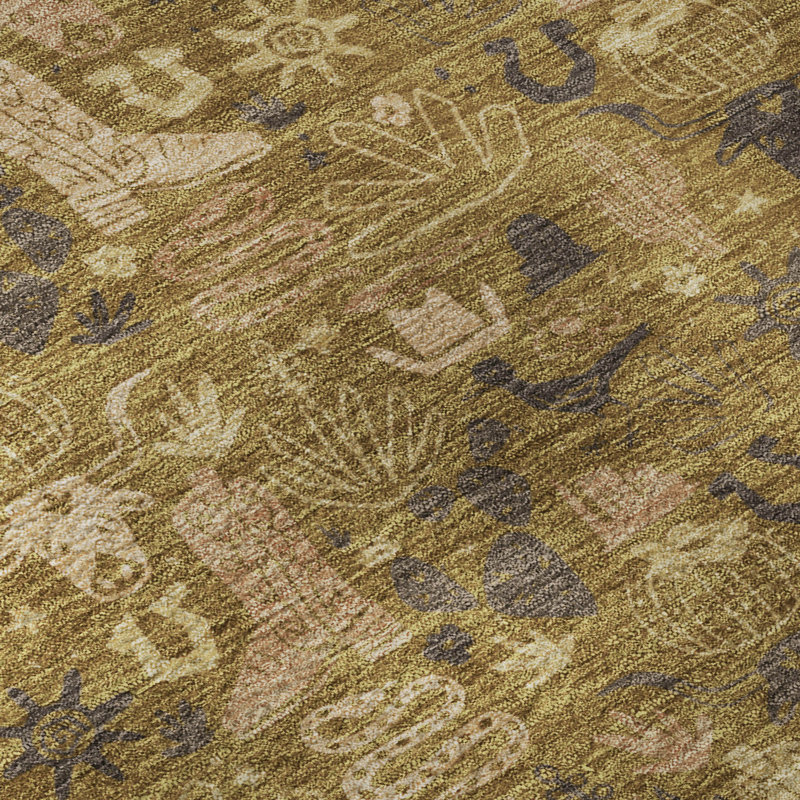 Tapis de qualité supérieure lavable à la machine Villers AMF2613, Noyer, 9 pi x 12 pi