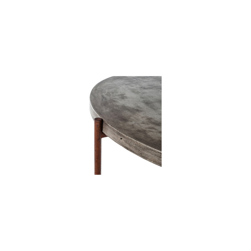 Ebbe 3 Legs Coffee Table, Dark Gray/Rusty