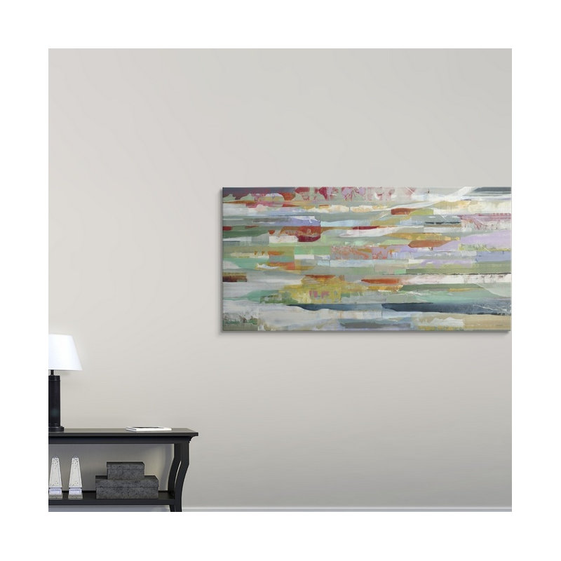 Motif Glensperth par Jill Martin - impression sur bois, Cadre noir, H 23 po x l 38 po x P 1 po