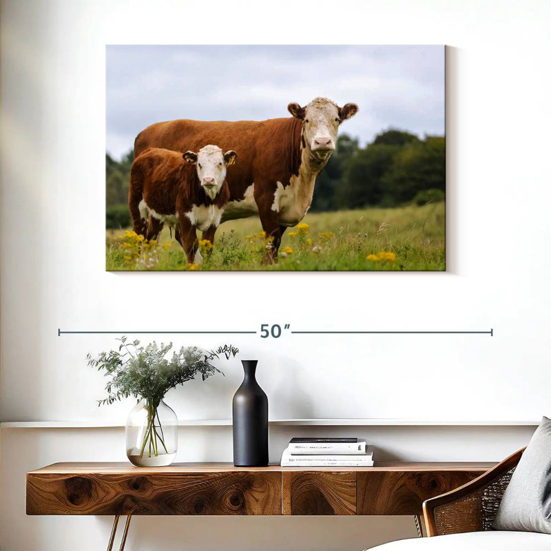 Veau et vache Brampt, H 26 po x l 39 po