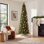 Radiant Evergreen Fir-15Ft Pre-Lit Green Slim Fir Christmas Tree With Lights