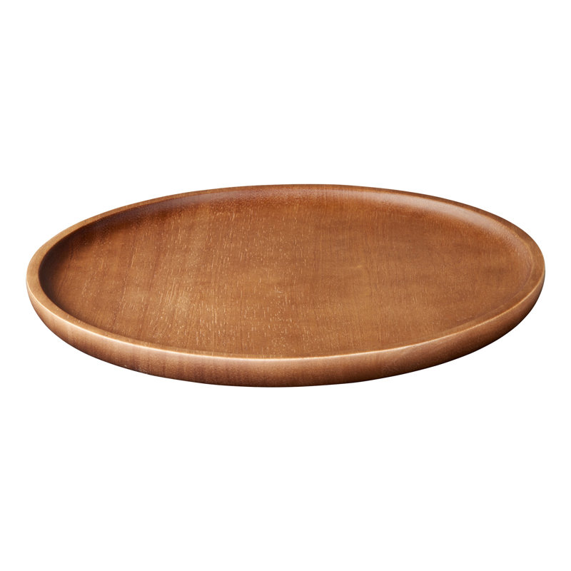ASA Selection wood wooden plate, solid acacia wood, decorative plate, plate, bowl, acacia wood, brown, D 30cm